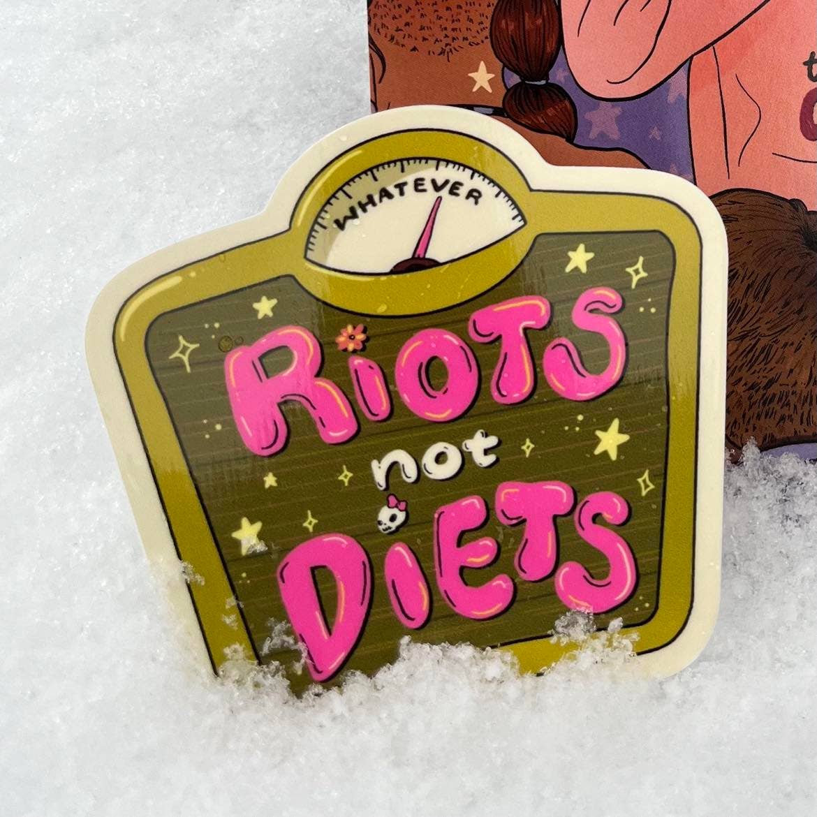 RIOTS not DIETS! - Sticker - Image 2
