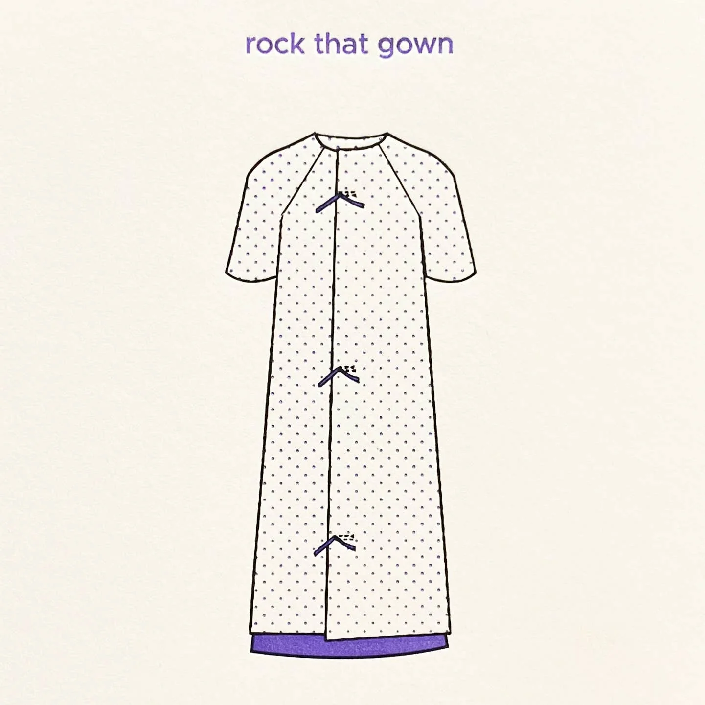 Rock That Gown - Letterpress Get Well Card - Image 3