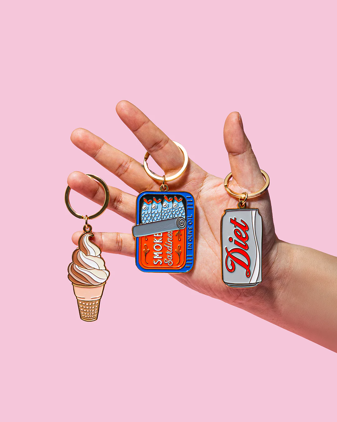 Sardines Tin Enamel Keychain - Image 5