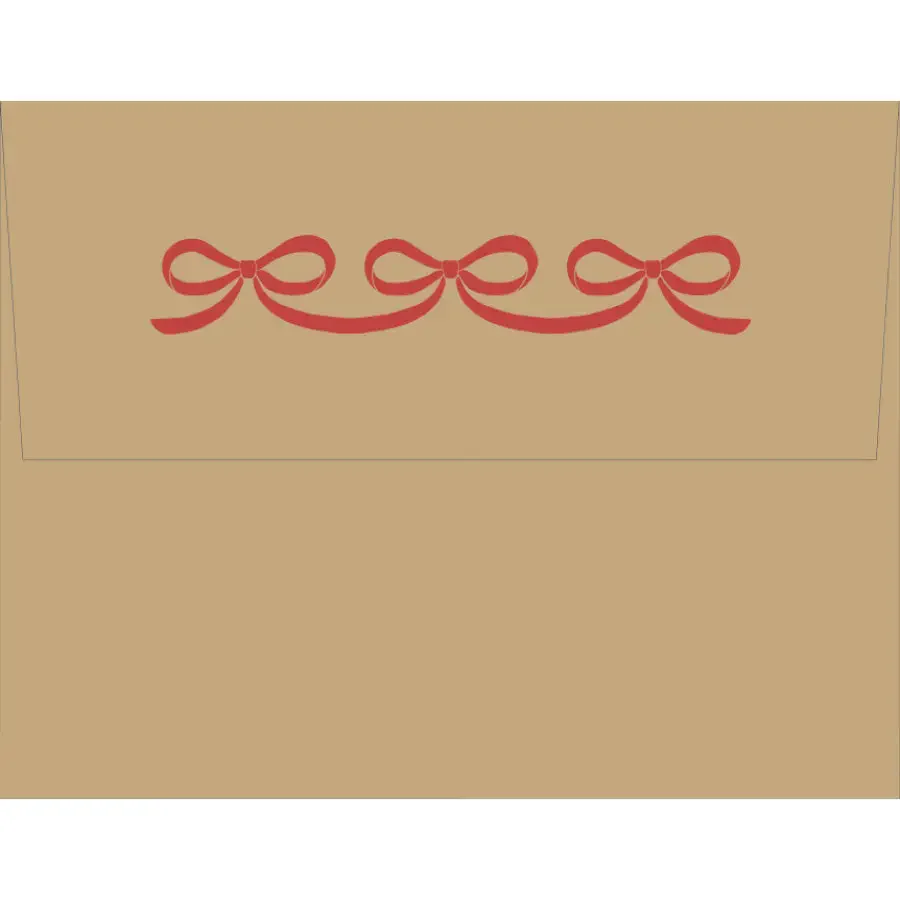 Smudge Ink Thank You Card Boxed Set Red Bow - Image 3