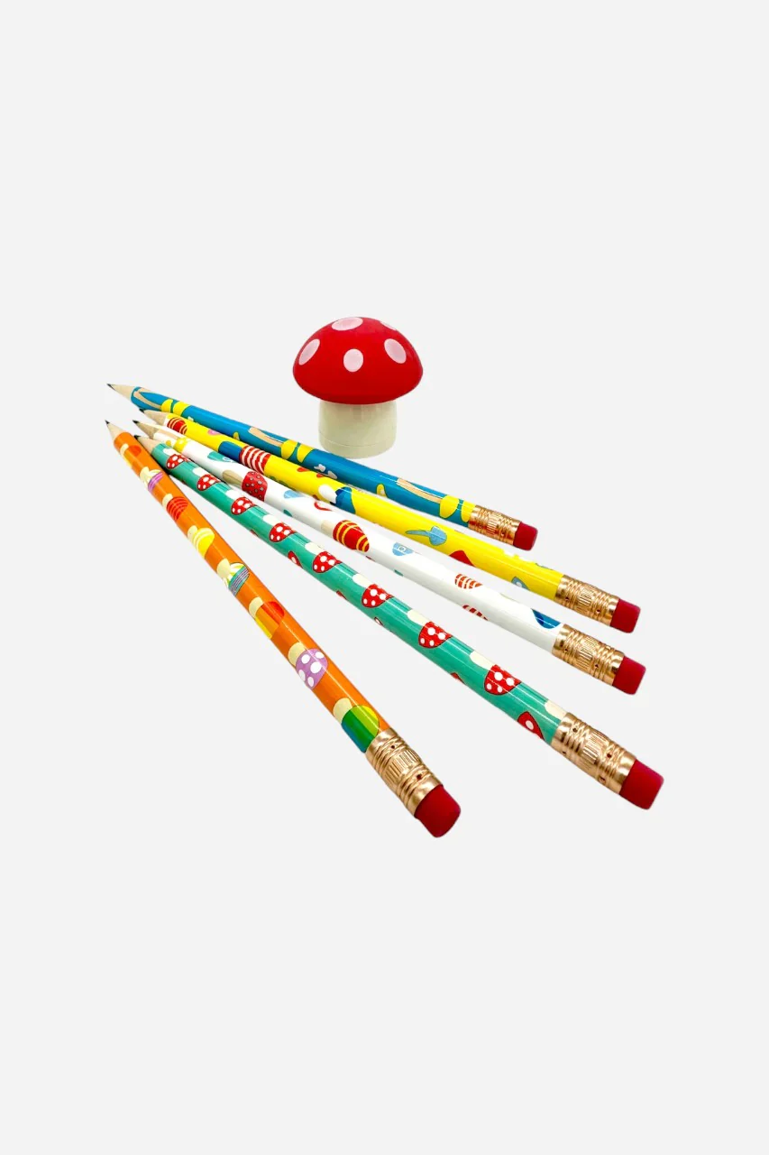 Snifty Writer's Workshop Mushroom Pencil / Sharpener Set - Image 2