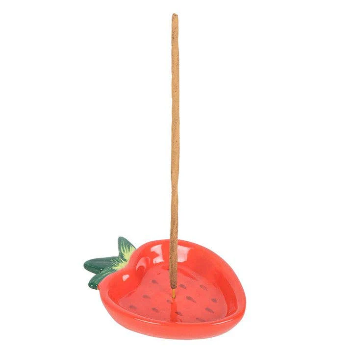 Strawberry Ceramic Incense Holder Plate - Image 2