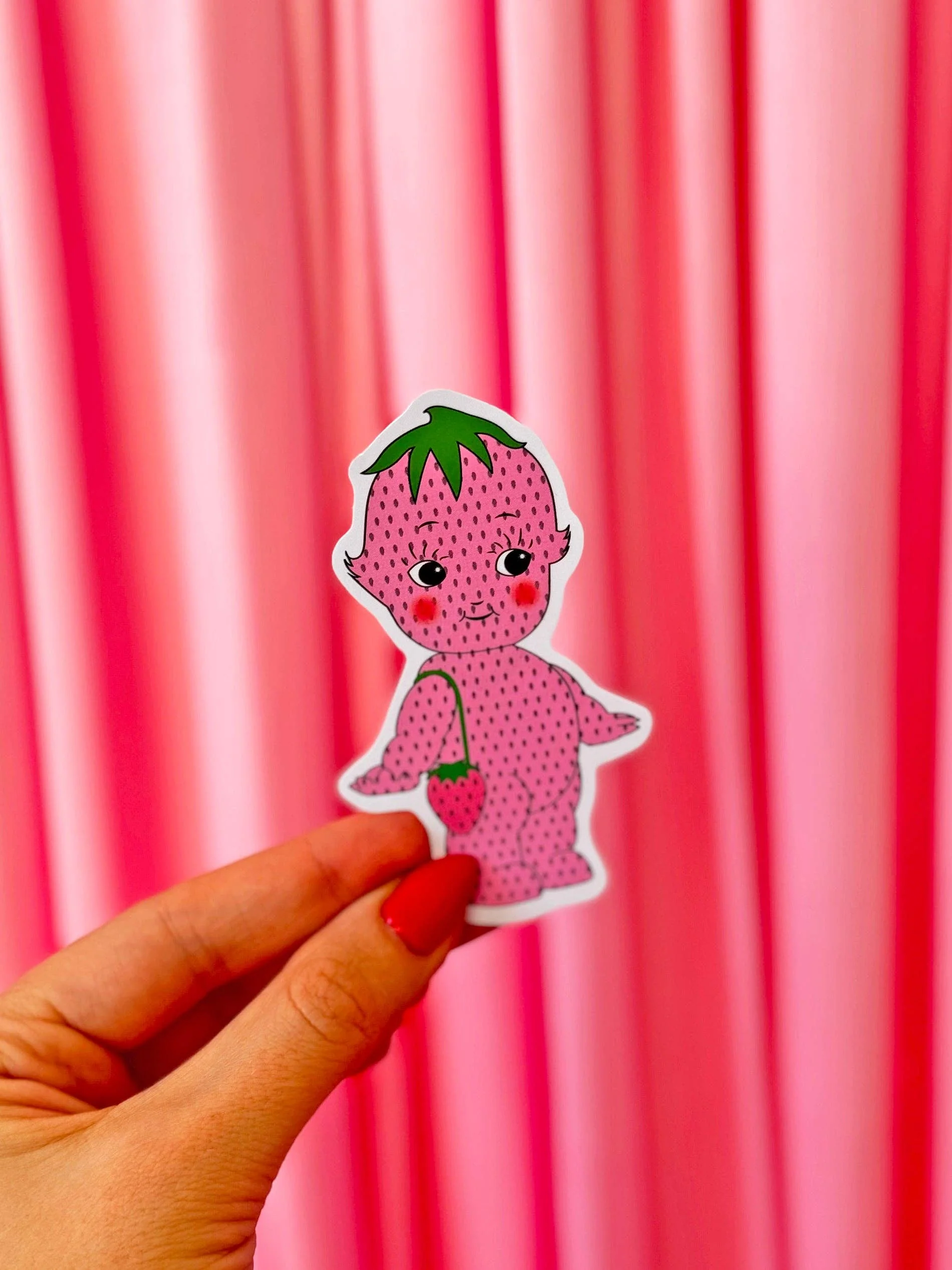 Strawberry Kewpie Sticker - Image 2