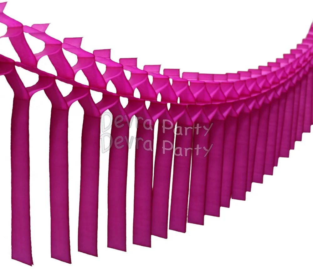 Streamer Tissue Paper Garland Decoration (Multiple Colors Available) - Image 7