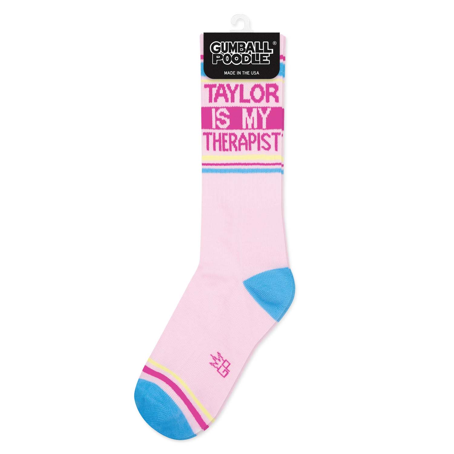 Gumball Poodle Gym Socks 'Taylor Is My Therapist' - Image 3
