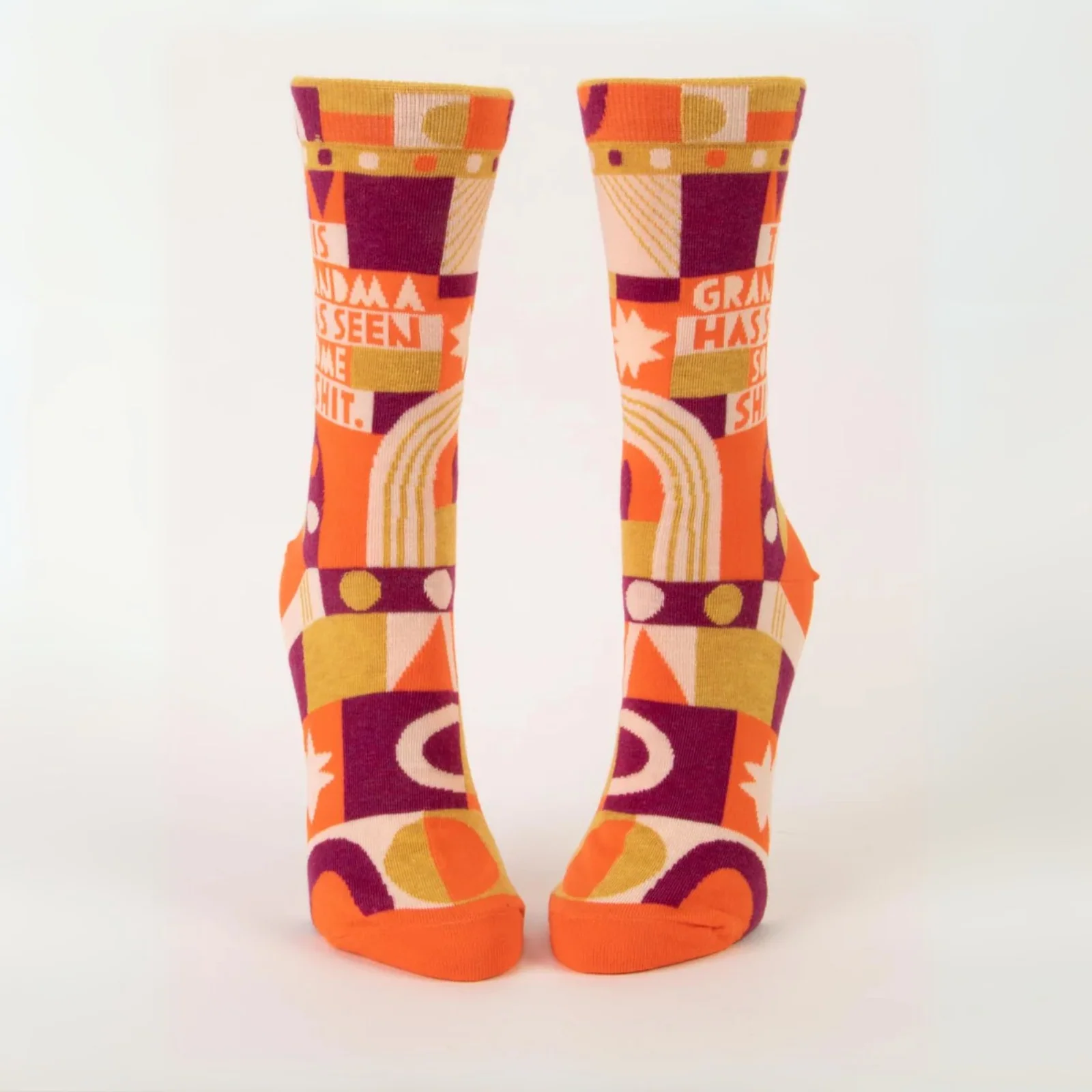 Blue Q  Women's Crew Socks 'This Grandma Has Seen Some Shit' - Image 2