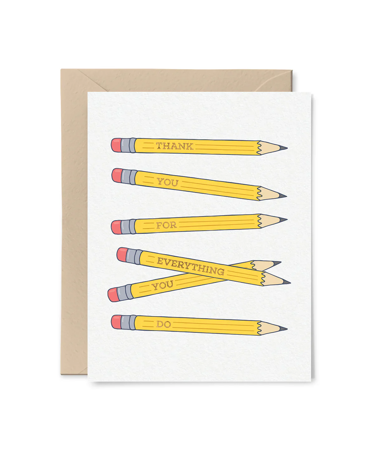 Foil Pencils Thank You Card