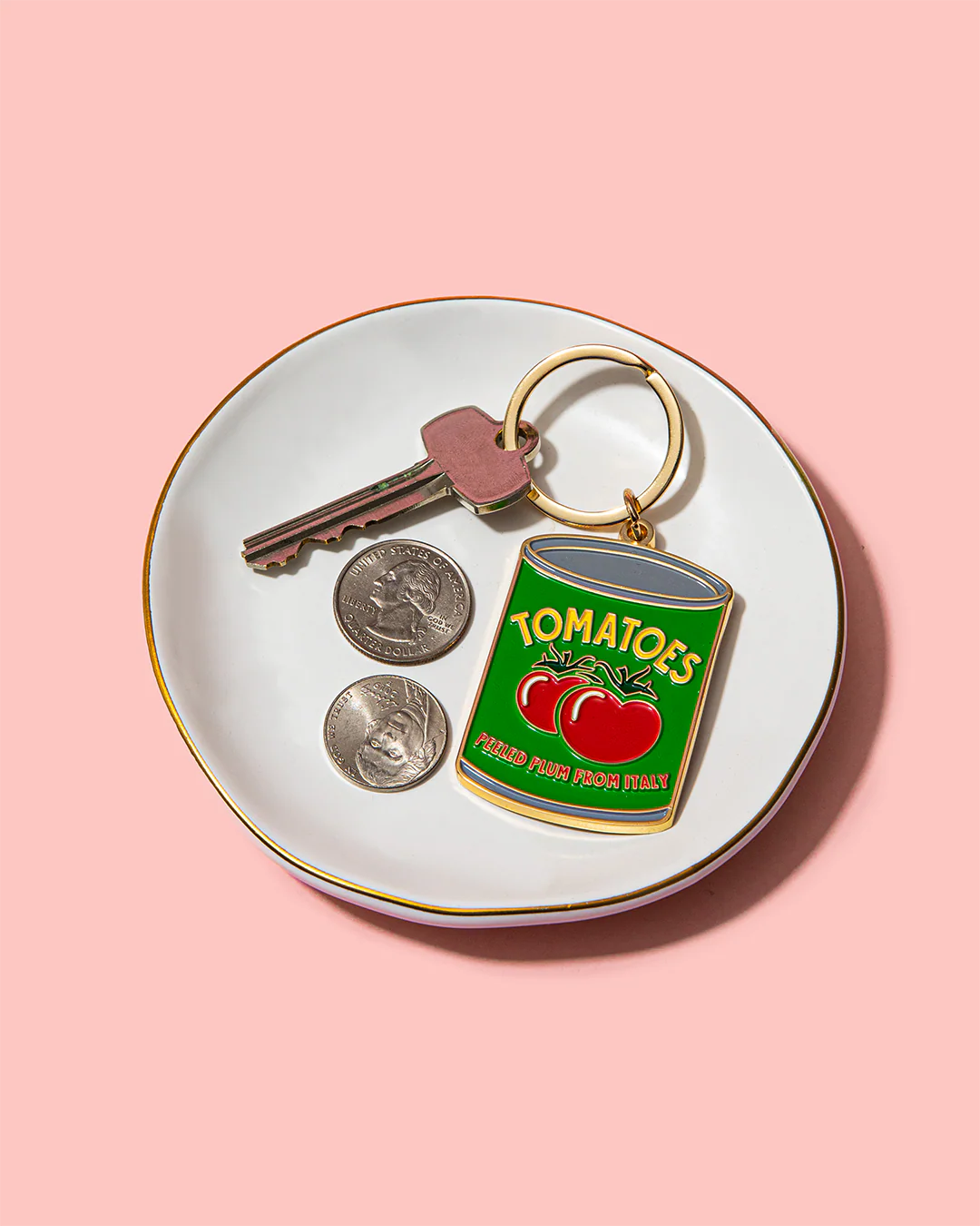 Tomatoes Can Enamel Keychain - Image 3