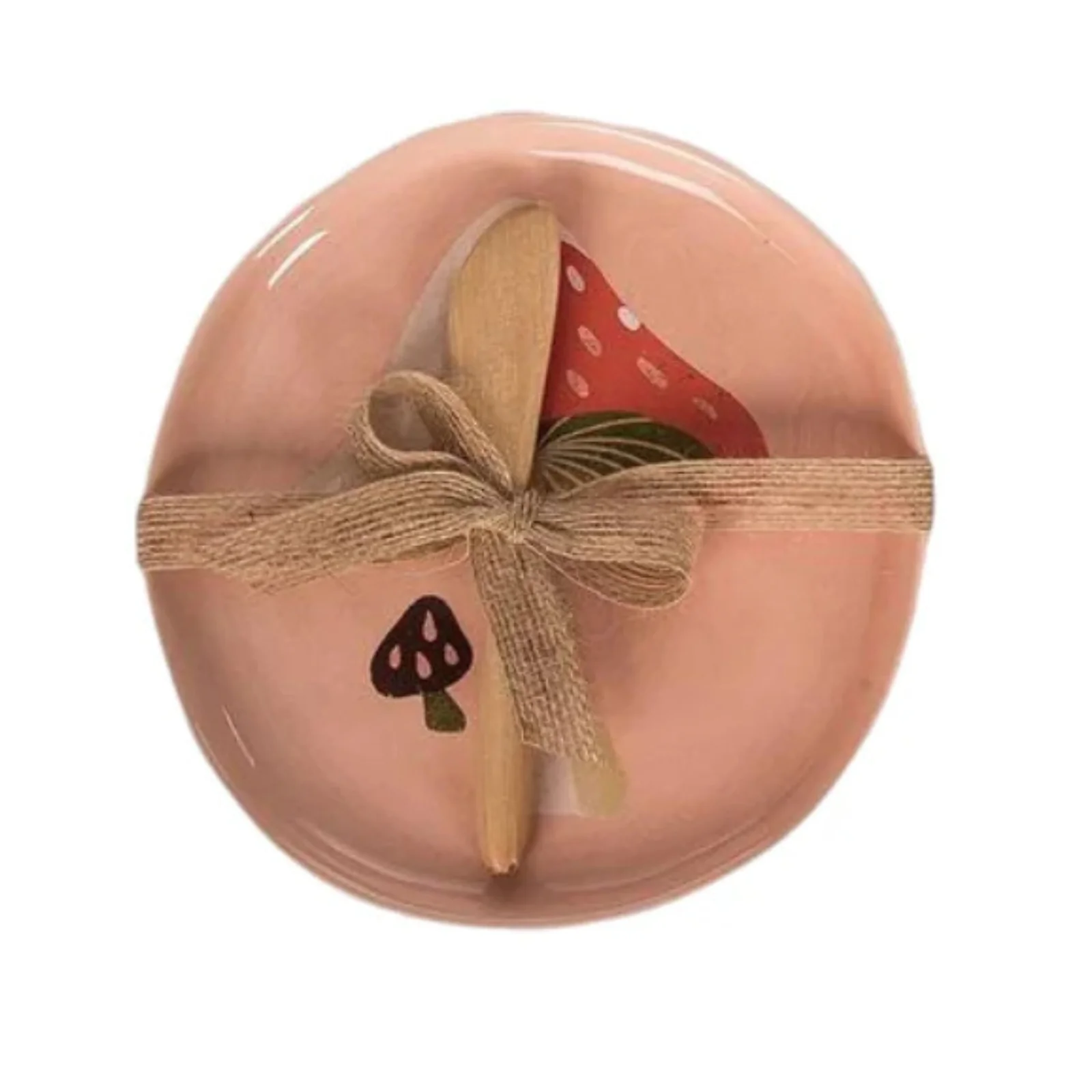 Transpac Mushroom Plate w/ Wood Spreader - Image 2