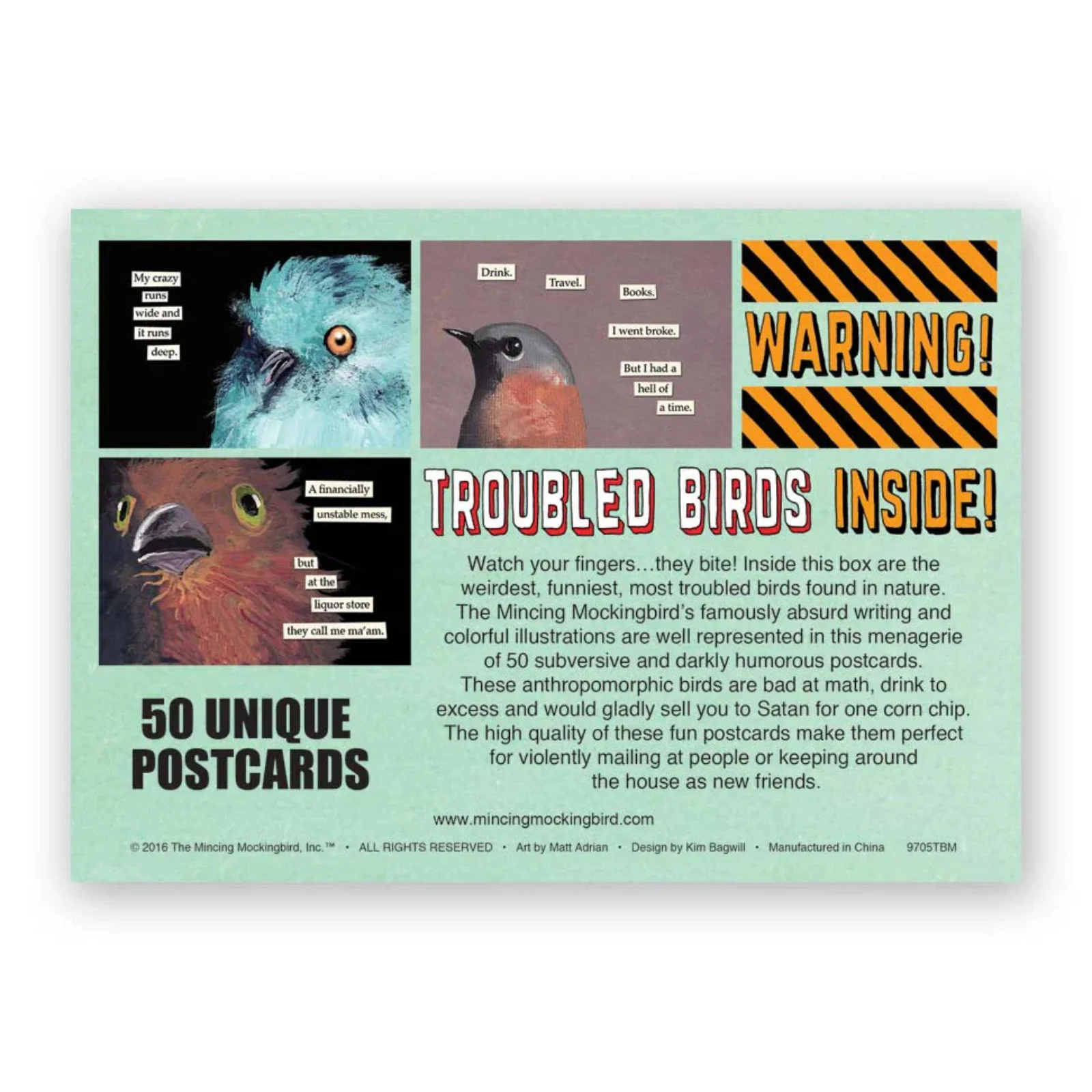 Troubled Birds Postcards - Box Set of 50 - Image 4