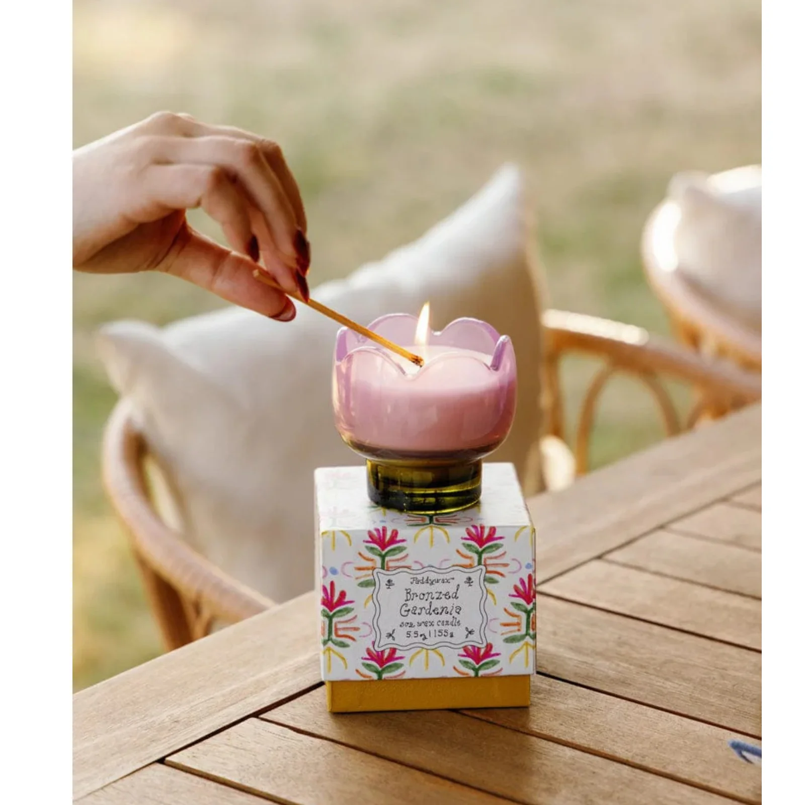 Tulip 5.5oz. Glass Candle - Bronzed Gardenia - Image 2