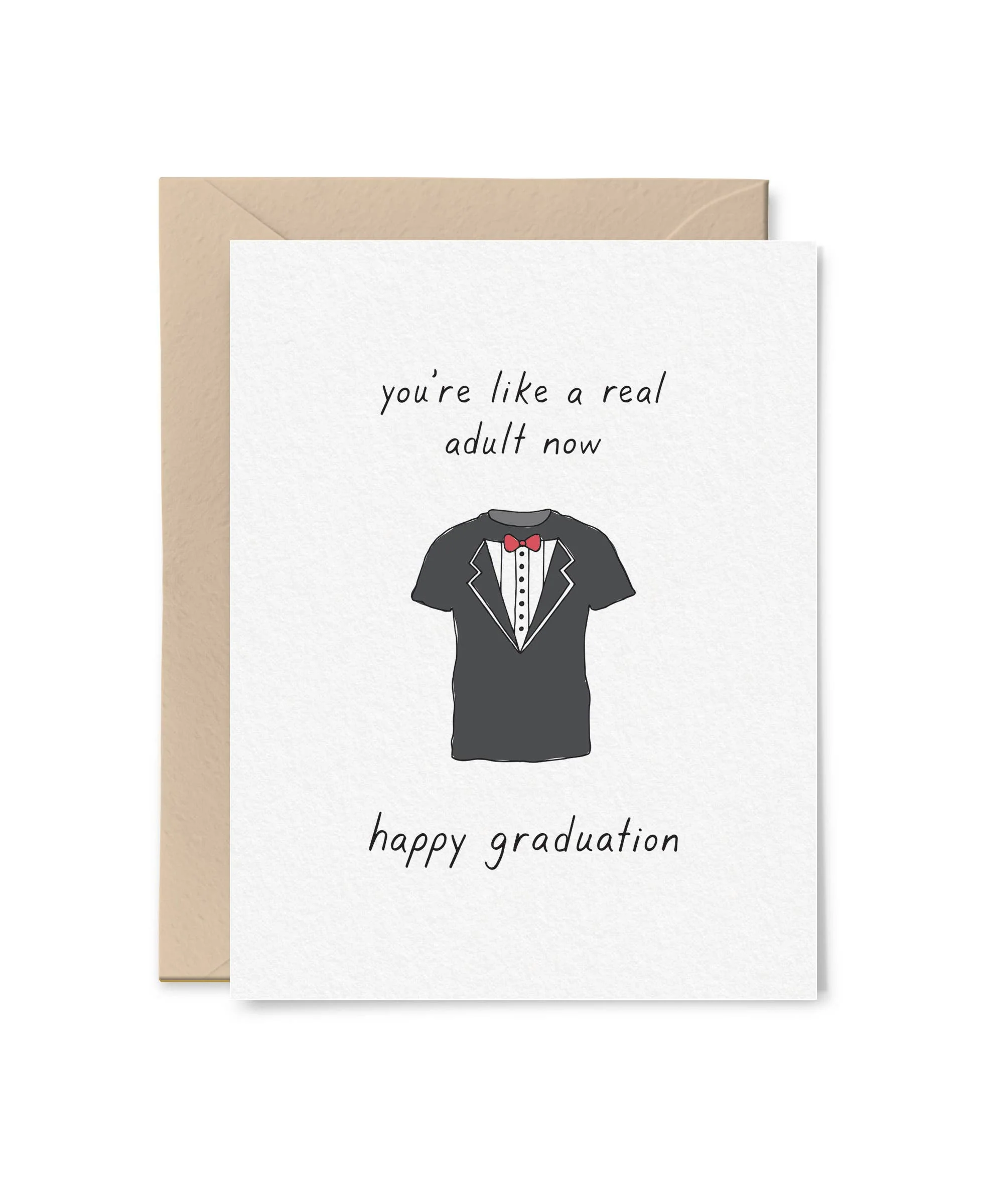 Tuxedo Tshirt Graduation Card