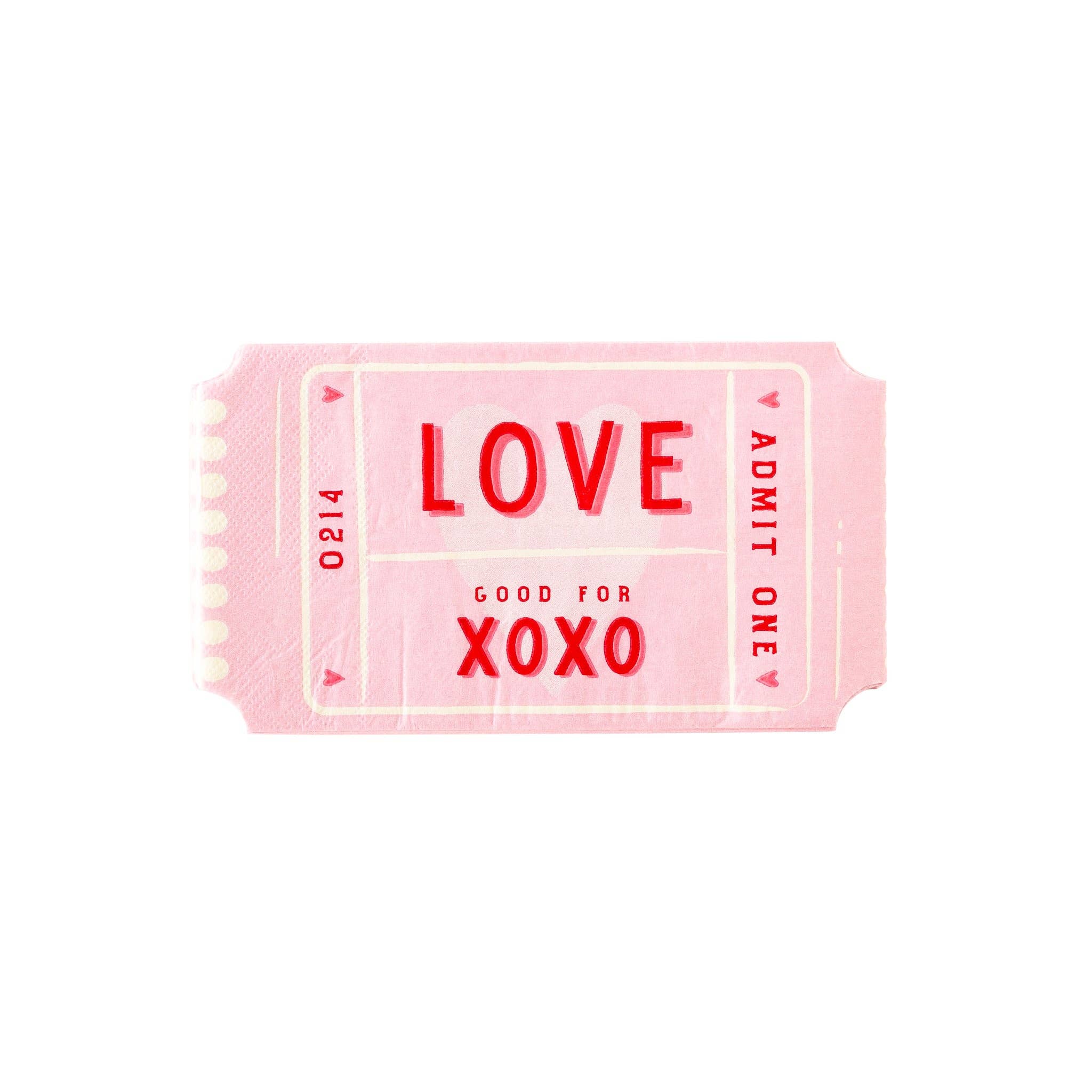 Love Ticket Shaped Dinner Paper Napkin - Image 2