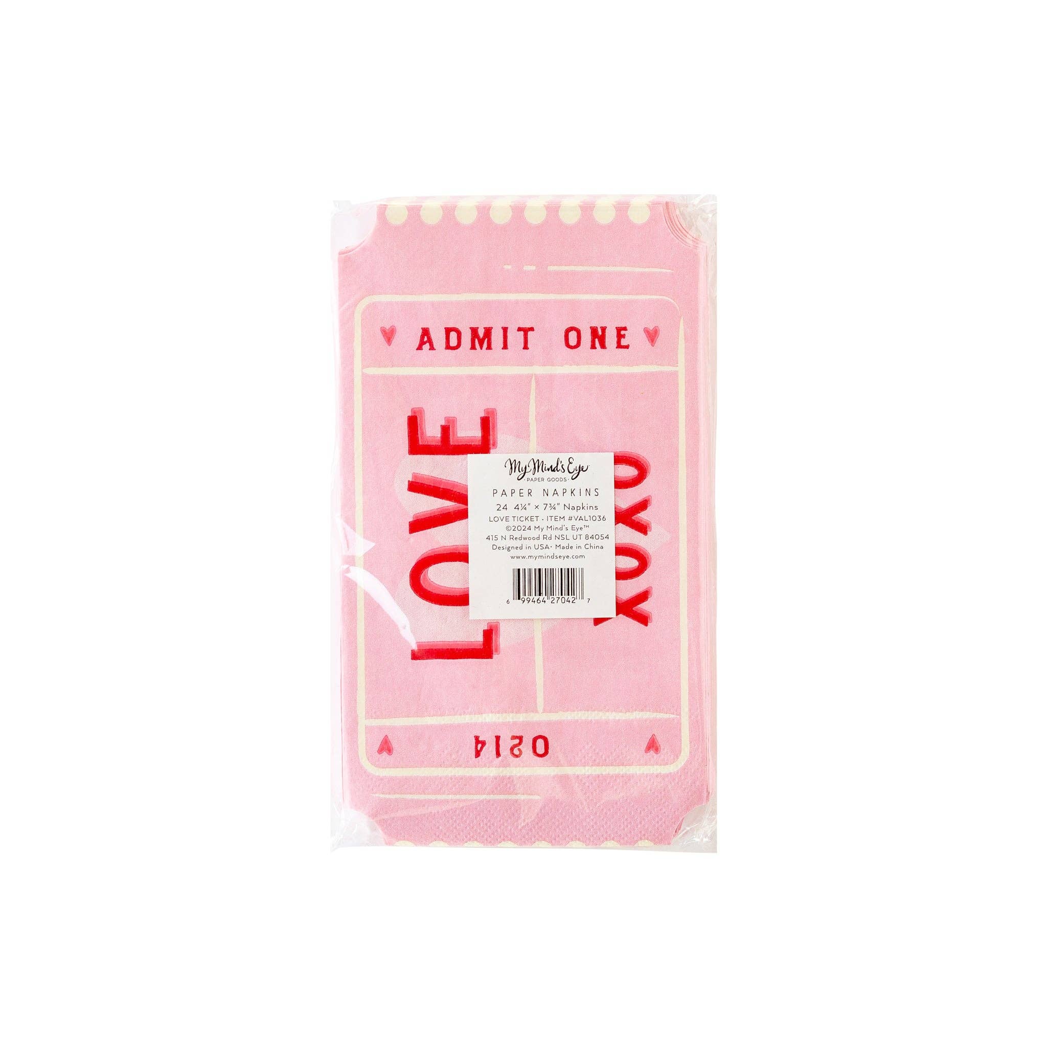 Love Ticket Shaped Dinner Paper Napkin - Image 3