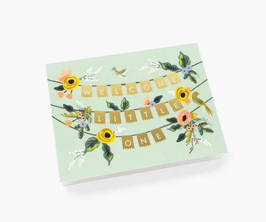 Rifle Paper Co. Baby Card - Welcome Garland - Image 2