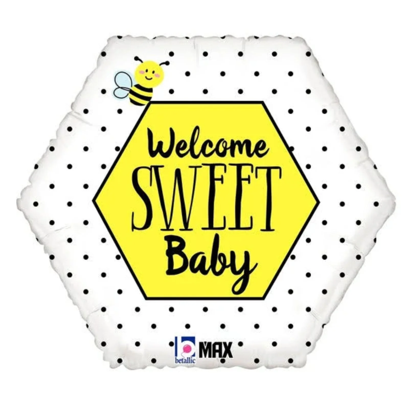 18" Welcome Sweet Baby Bee Foil Balloon