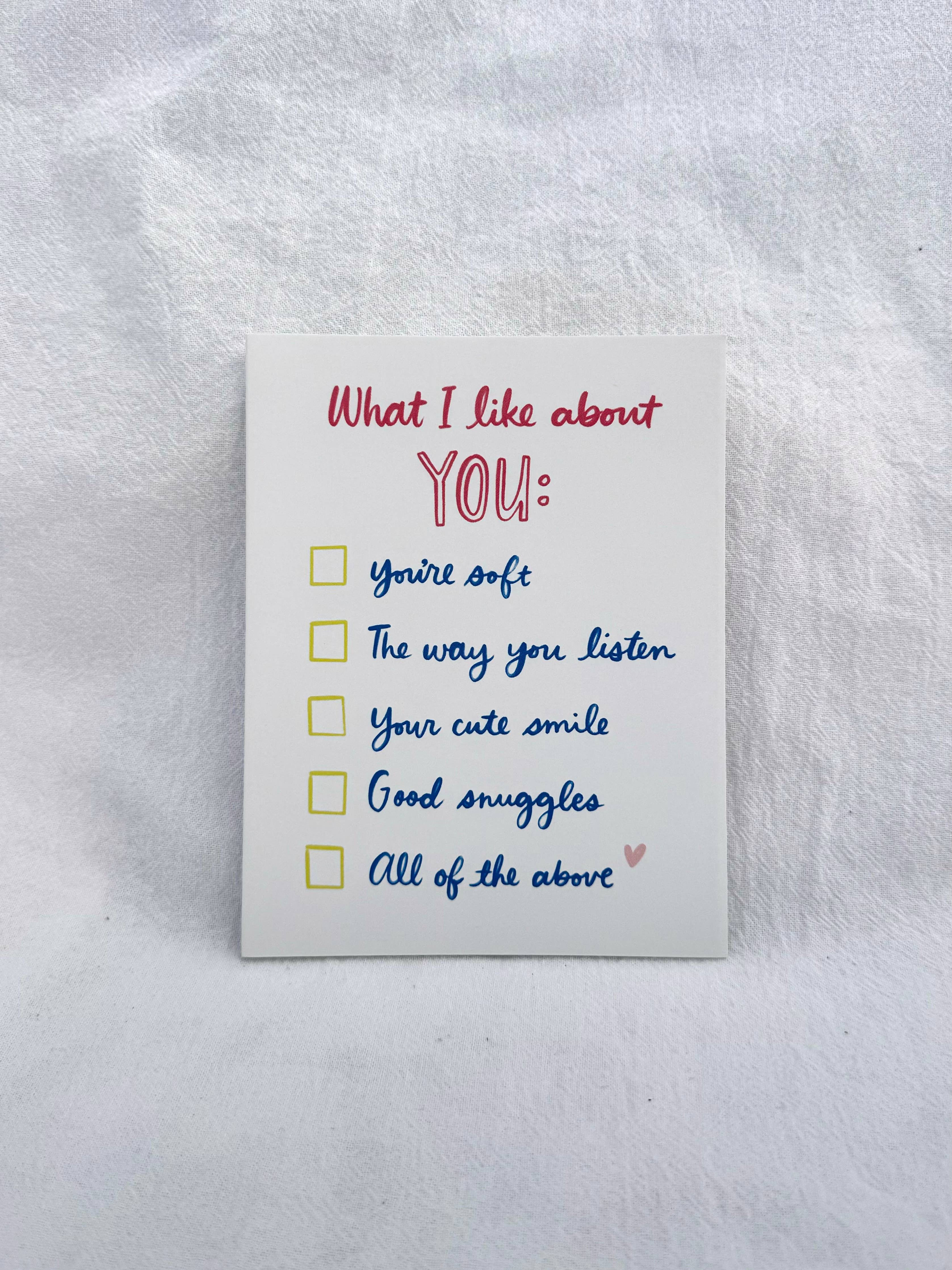 What I Like About You Love/Annivrsary Card