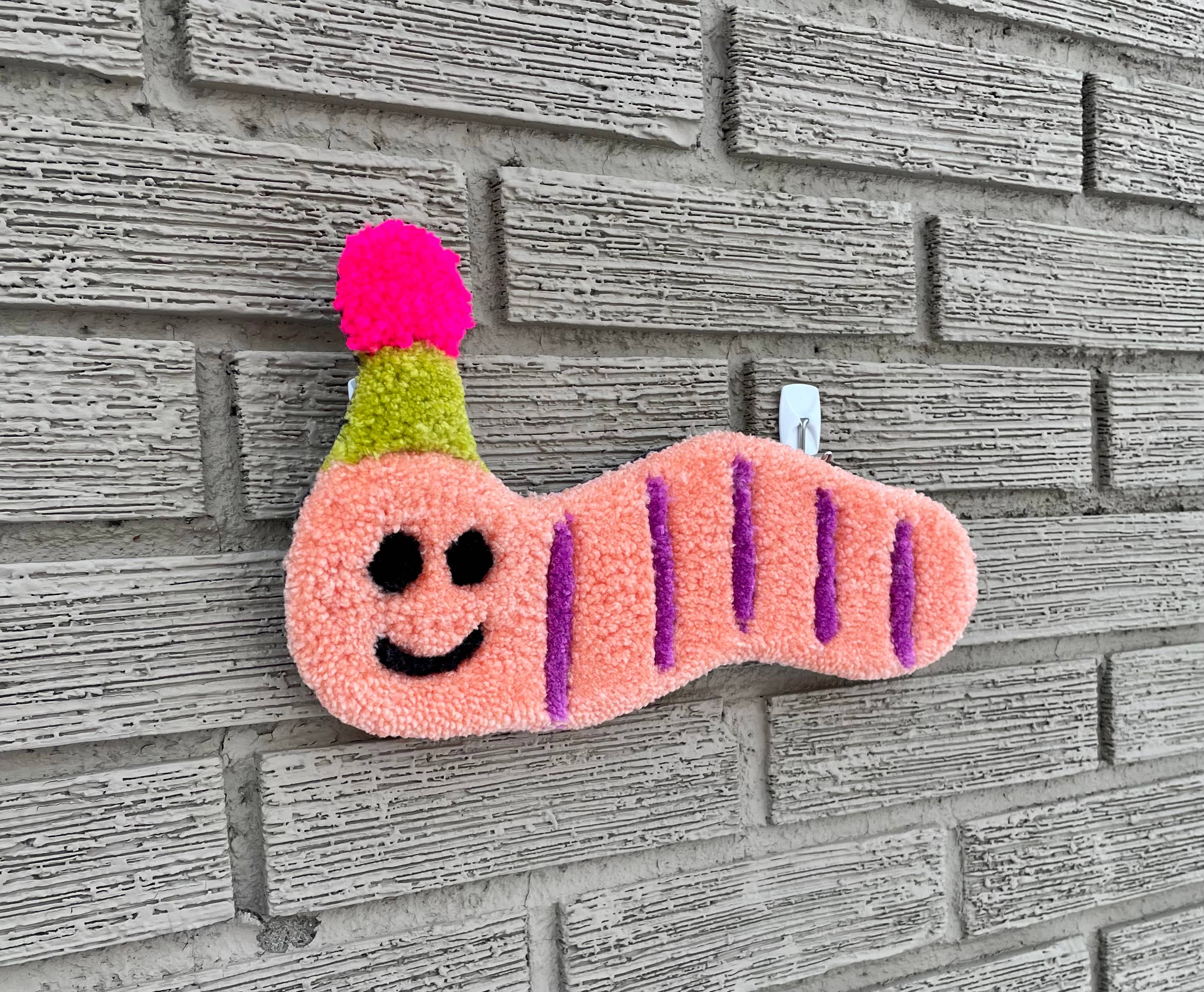 Party Hat Worm Tufted Wall Hanging - Image 2